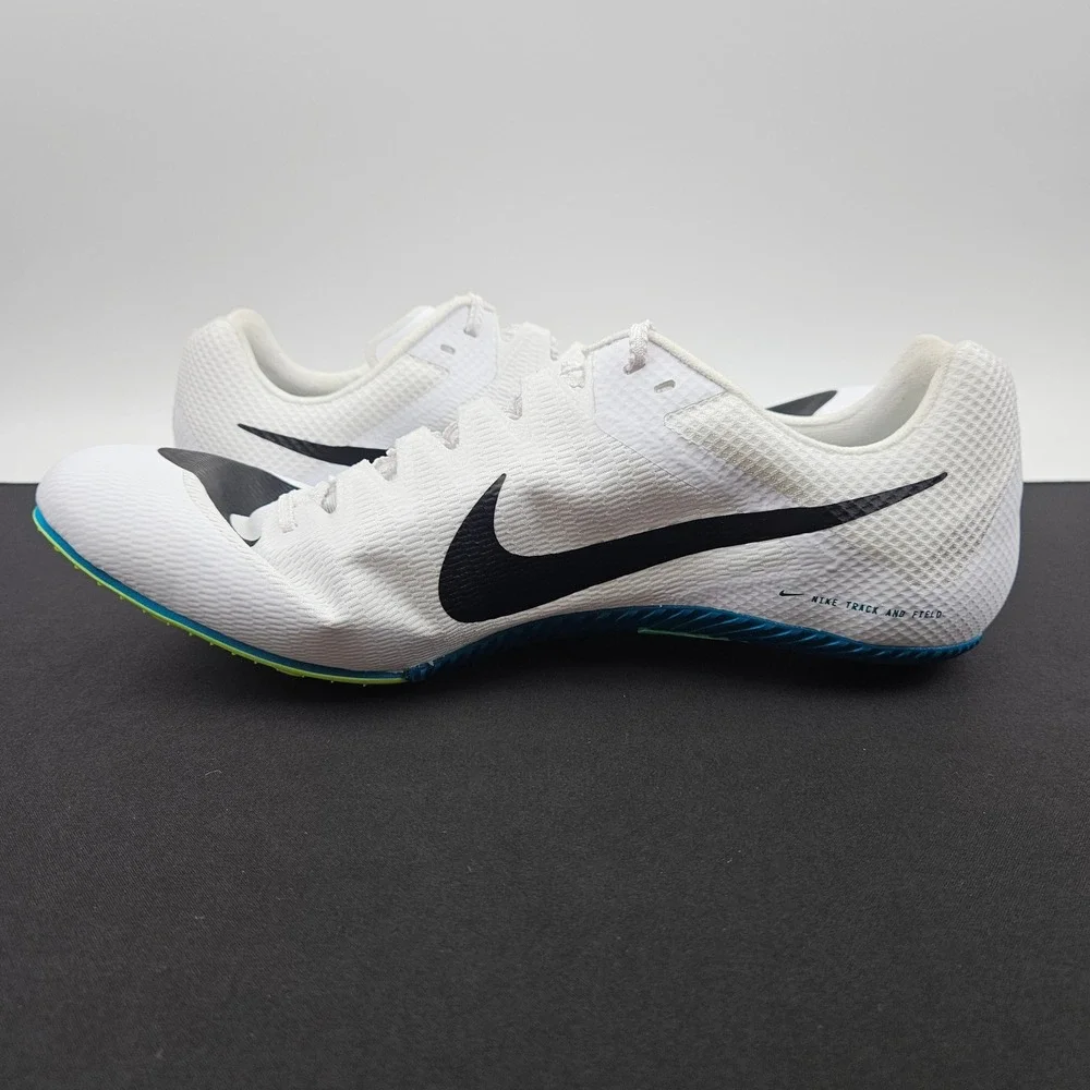 Nike Zoom Rival Sprint Mens Size 14 White‎ Black Track Field Spikes FZ9663-102